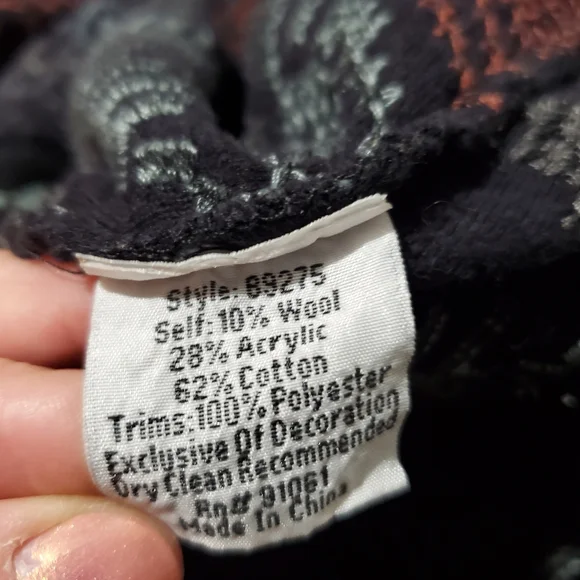 Johnny Was Biya cotton/wool blend black embroidered hooded cardigan sweater. S. - Picture 11 of 14